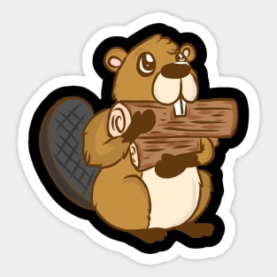 Beaver forest rodents for children animal welfare animal hunters Sticker